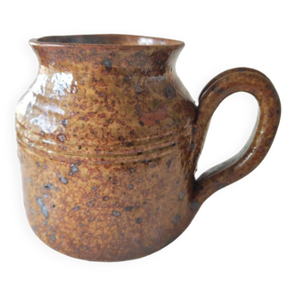 Pitcher carafe in glazed pyrite stoneware from the 60s