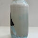 Blown opaline glass vase with coloured inclusions