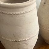 Rustic jar in bleached terracotta pottery xl