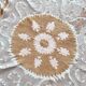 Vintage hand-embroidered tablecloth 137x142 cm