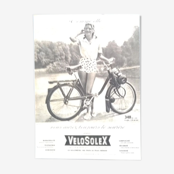 Publicité papier vélo Solex issue d'une revue d'époque