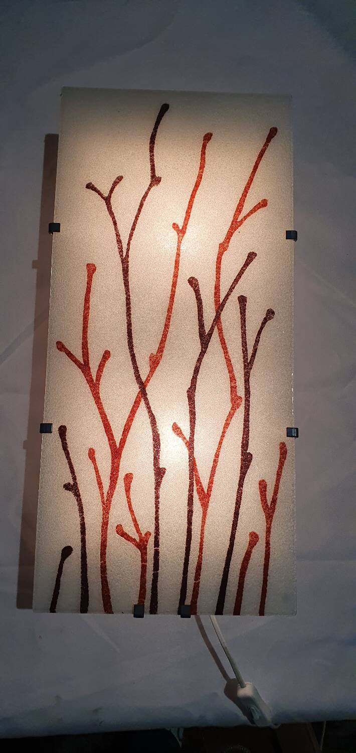 Vintage IKEA GYLLEN Julia Treutiger 1990s wall lamp white fall