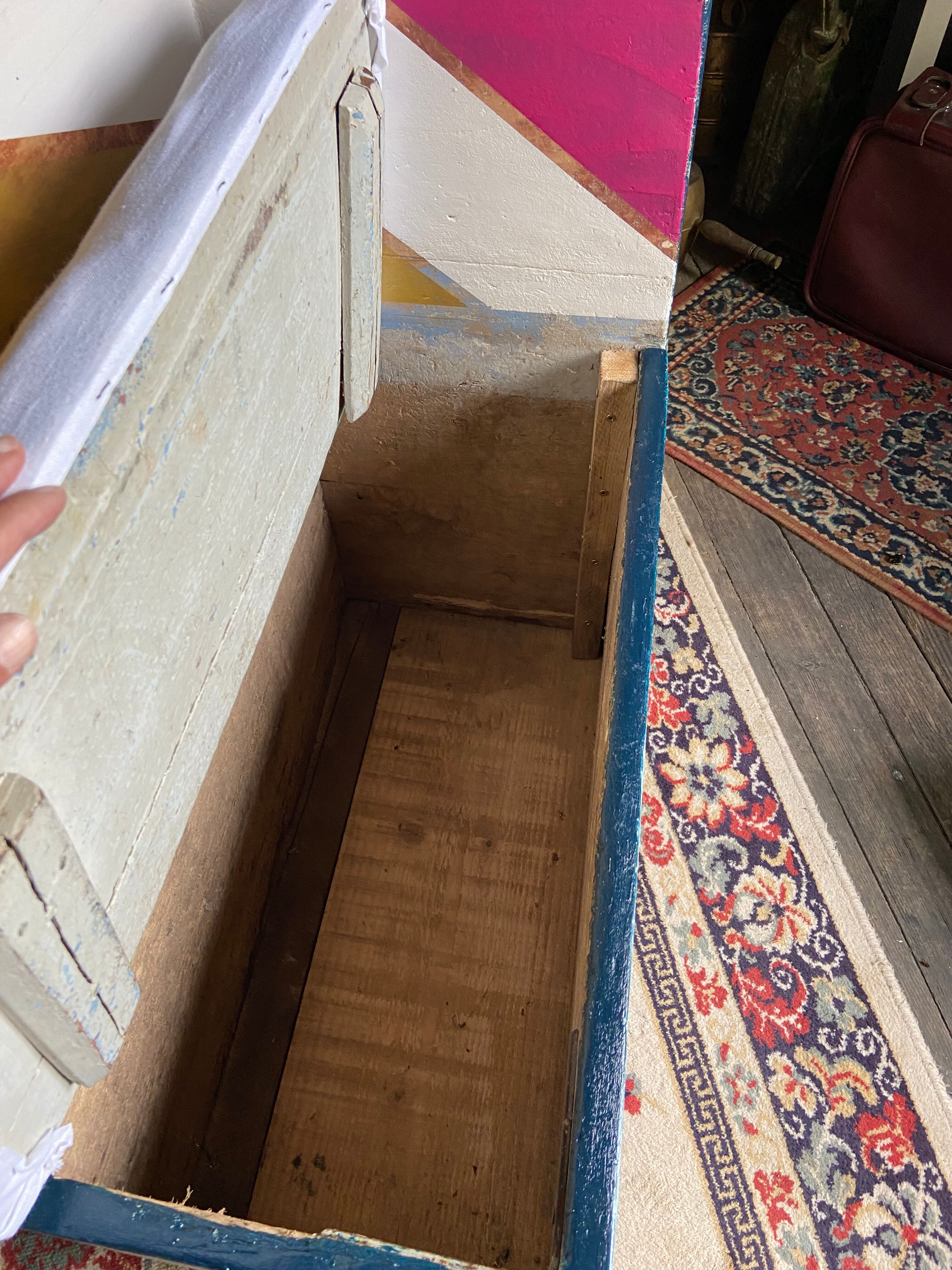 Corner bench rustic wooden chest