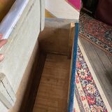 Corner bench rustic wooden chest