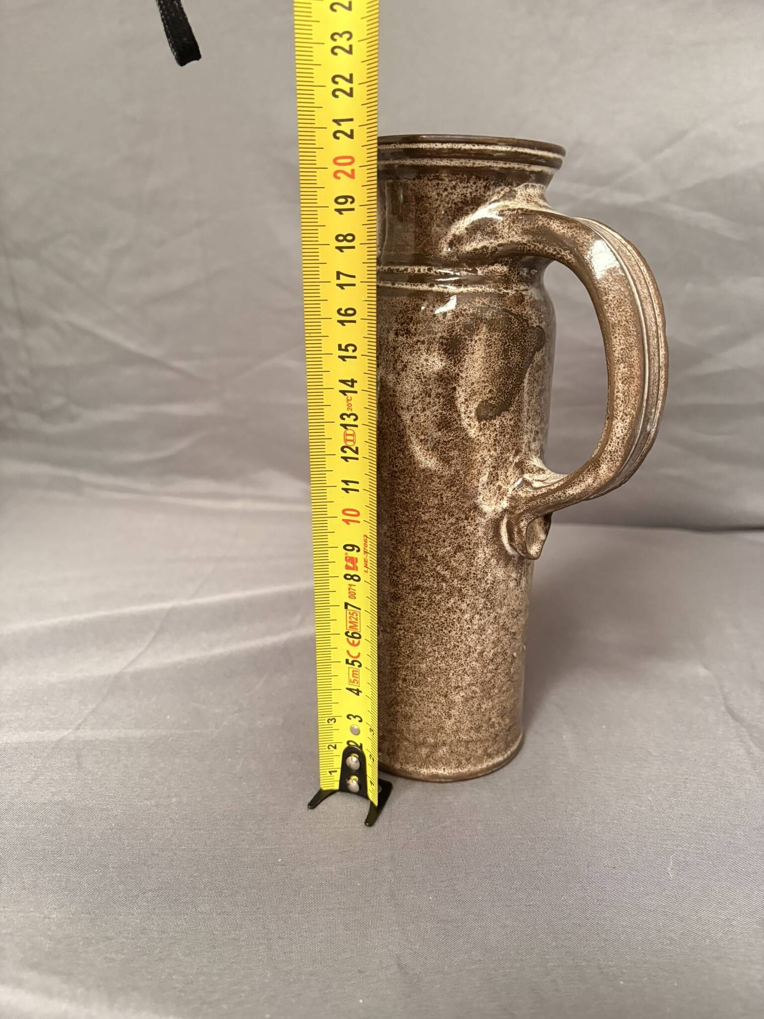 Vintage Signed Madelaine Jolly 1950 Enamelled Ceramic Pitcher Jug