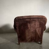 Fauteuil club velours