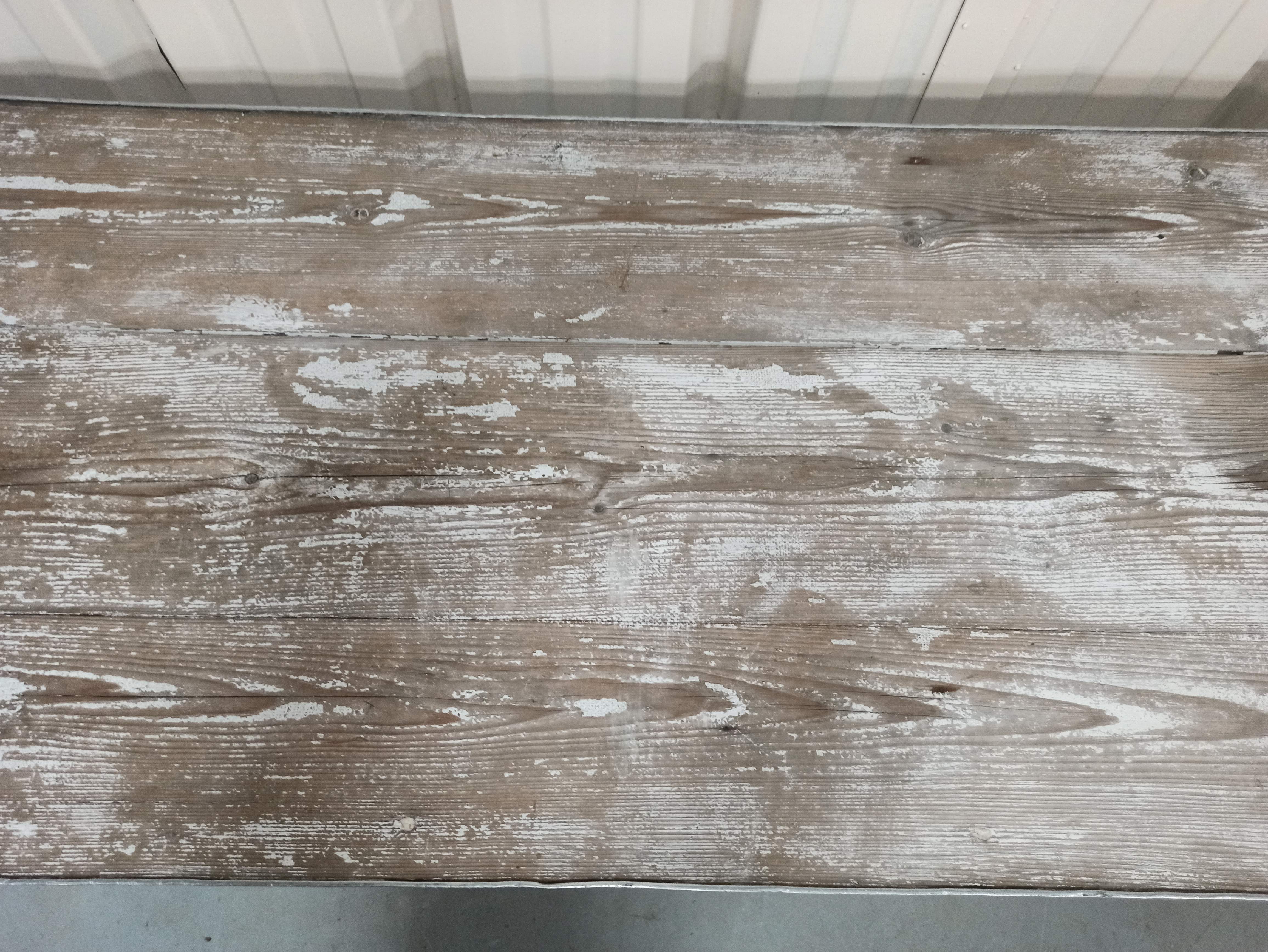 181 cm - Patinated spacer farm table