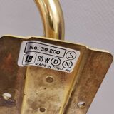 Danish “swing arm” wall lamp in brass by Lyskaer Lightning (LB) 1980s.