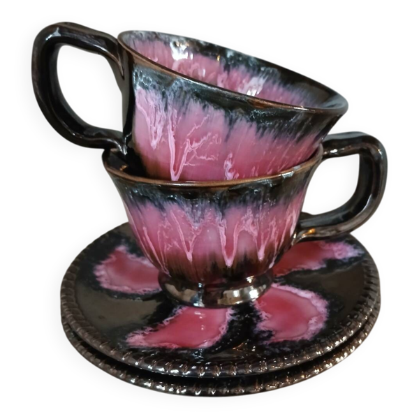 2 tasses et soucoupes vintages