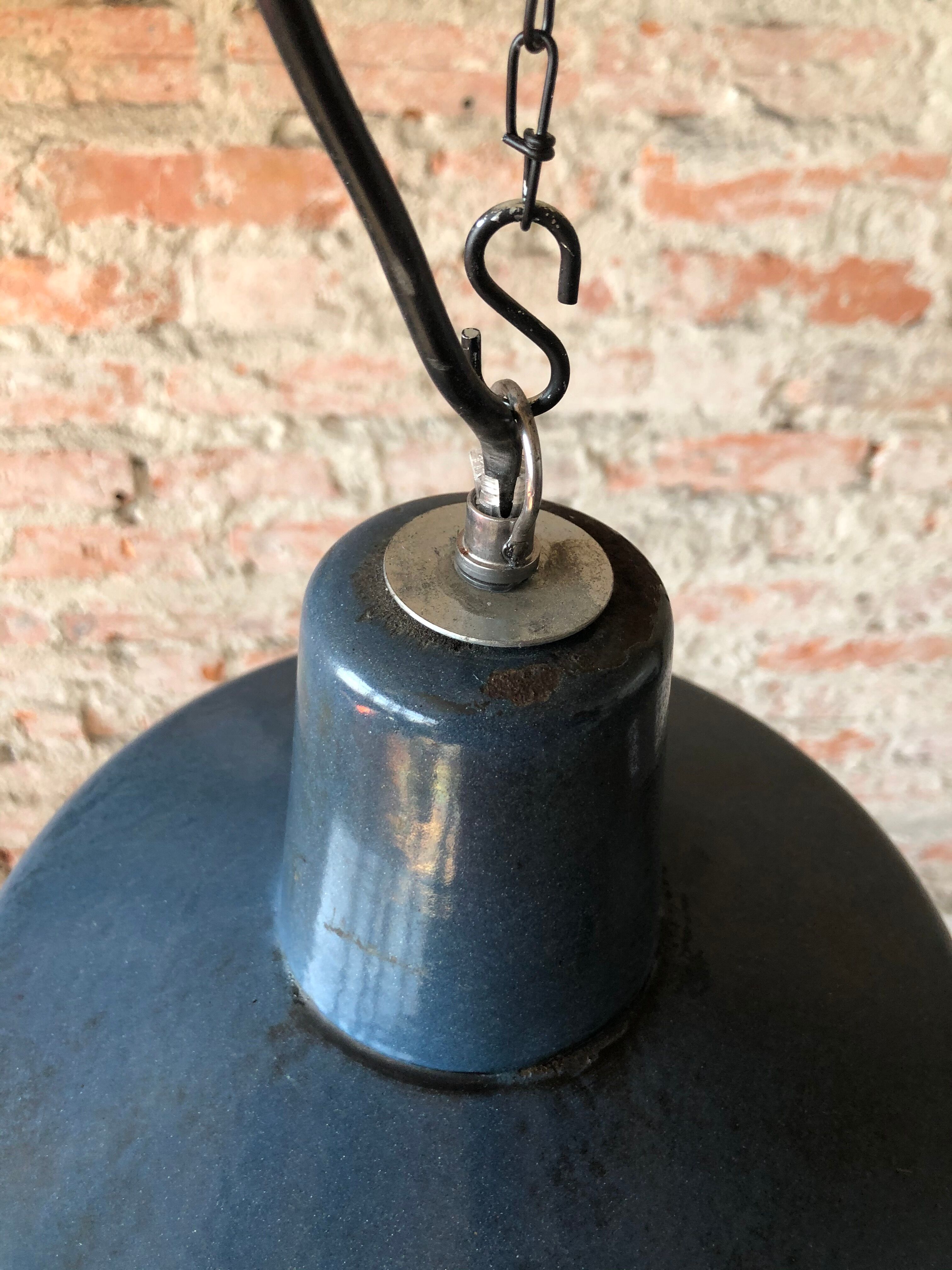 Vintage industrial factory ceiling lamp from Wikasy A23, 1960s