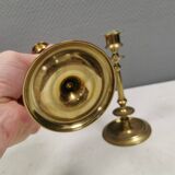 A set of slim vintage brass candlesticks, Denmark 1960-70s.