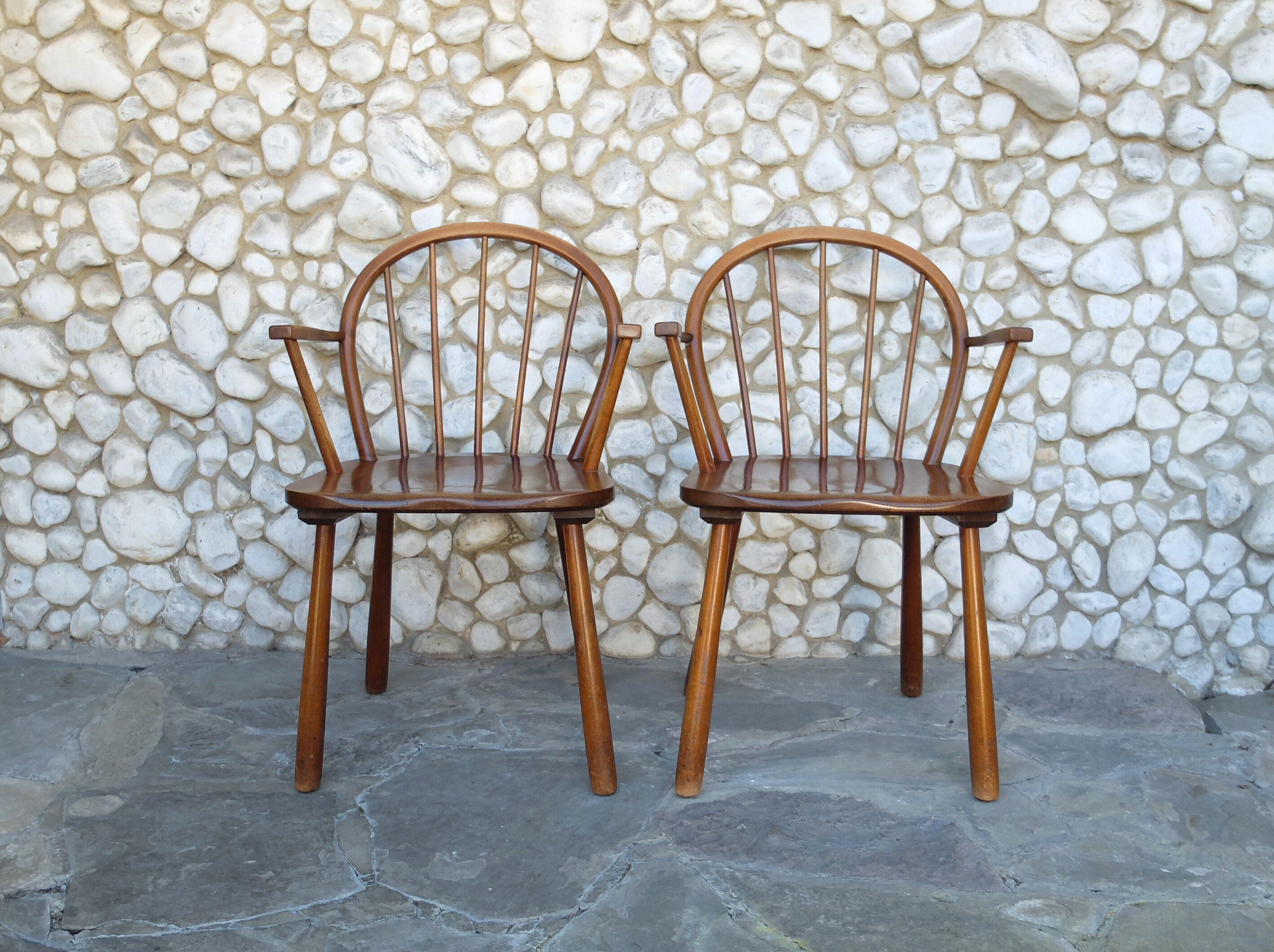 Pair of Scandinavian bars with solid wood Denmark