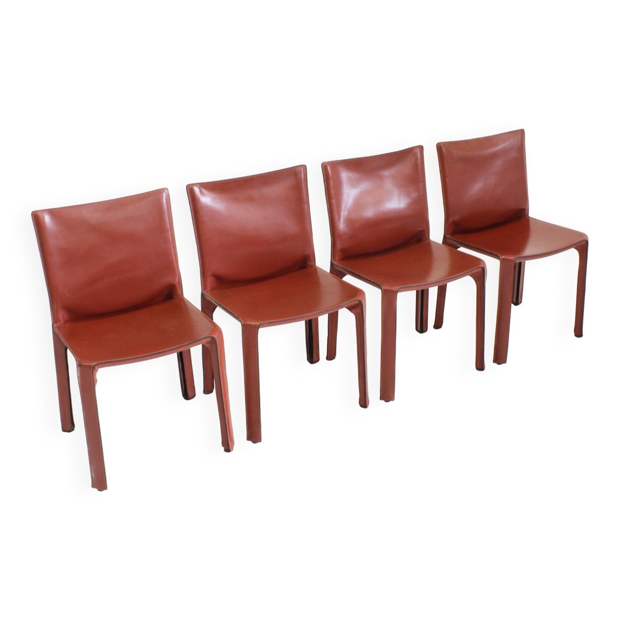 Chaises de salle à manger Cassina Cab 412 par Mario Bellini Italie, lot de 4