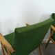 Ensemble de 6 chaises de salle à manger vertes en bois de hêtre.