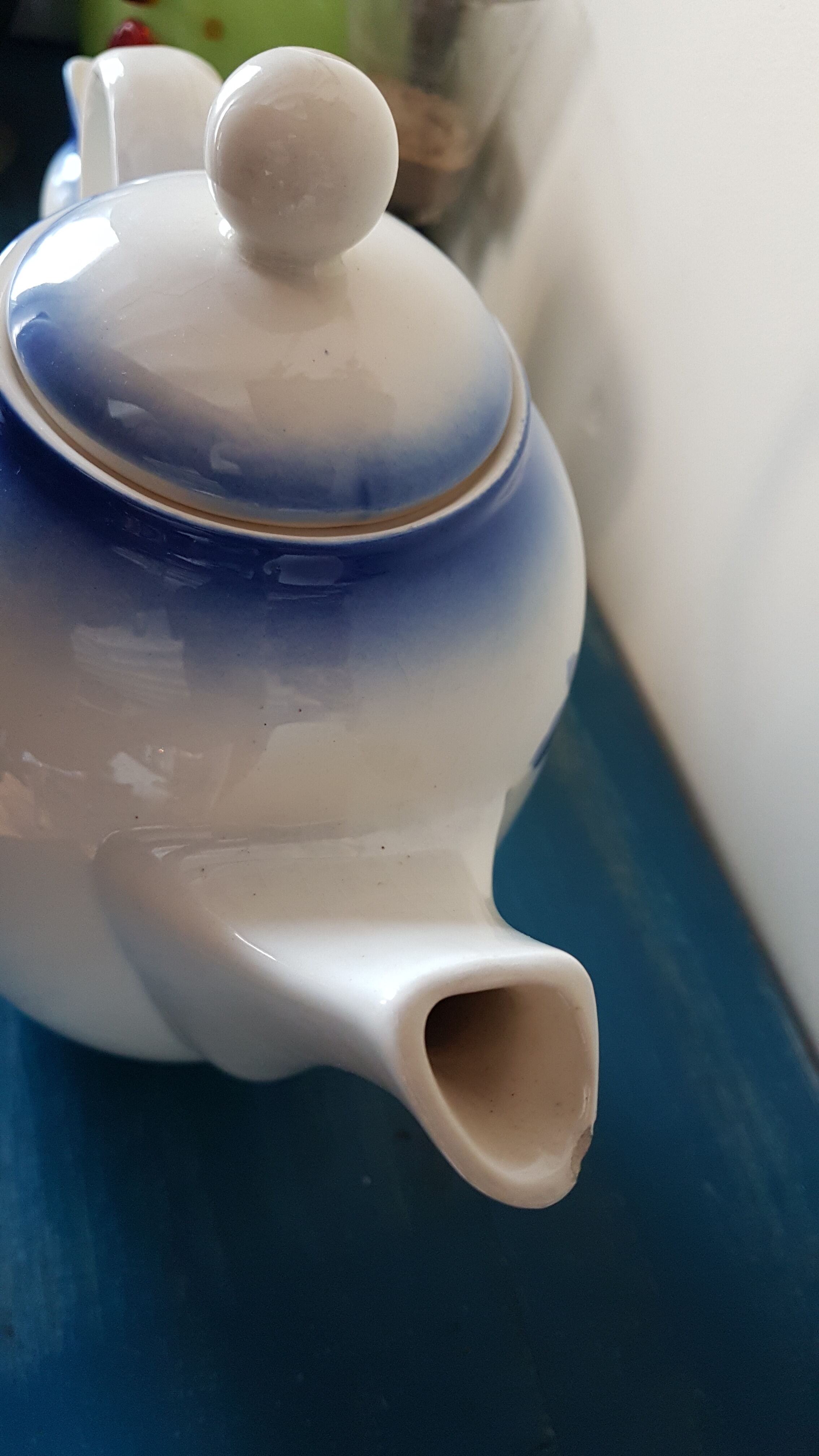 Flower decorated earthenware coffee service