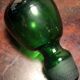 Murano glass alcohol bottle green & silver 1930s - 1940s.