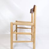 Ensemble de 6 chaises de salle à manger modèle J39 connu sous le nom de « Folke Chair » fabriquées en teck et chêne par Børge Mogensen