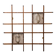 2-light wall lamp with teak grid frame mazzega 1960s vintage modern antique