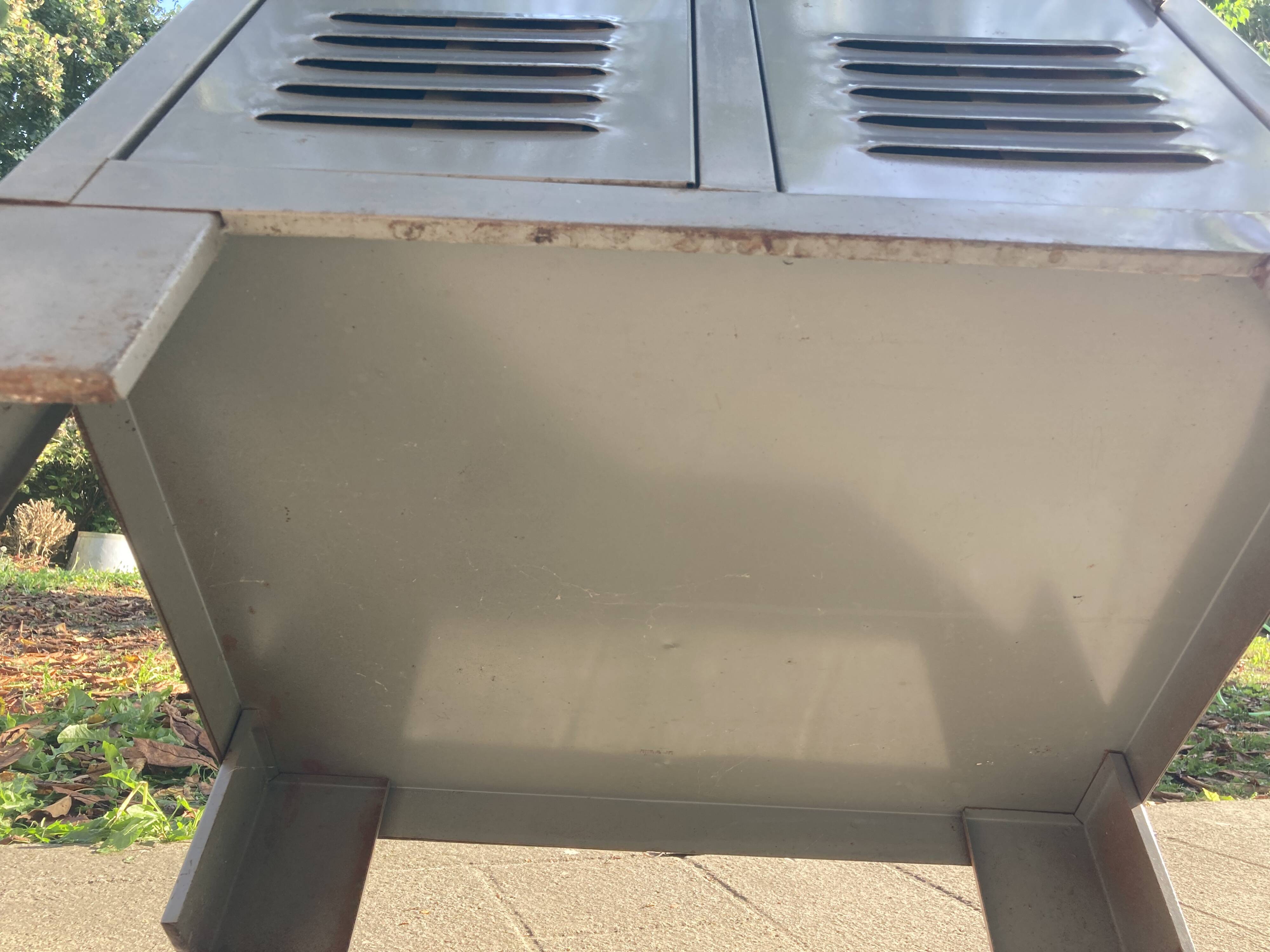 Two-door metal locker