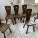 Chaises chêne massif chapo savoyarde art populaire