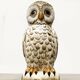 Porte-parapluie hibou en céramique italienne vintage