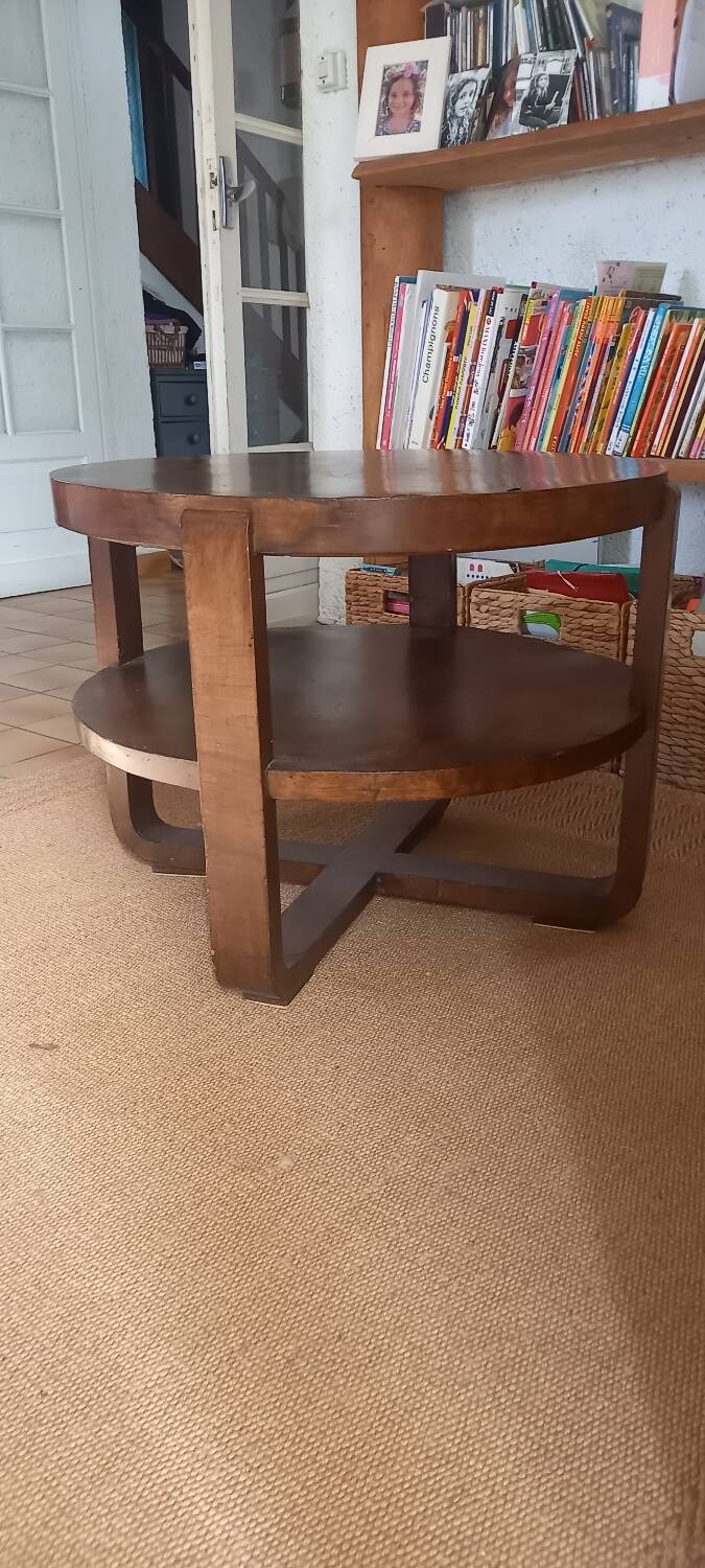 Double top round side table