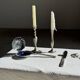 Antique silver-plated candlestick with a baluster shaft H21 D9.5