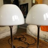Set of 2 vintage tulip foot lamps