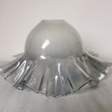 Tulipe de lampe verre irisé/argenté