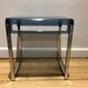 Plexiglas and blue chrome table