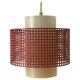 Suspended lamp in pink metal and plexiglass, Danish design, 1960s, Denmark.
