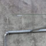 End table in glass and chrome 80s