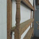 Old oak shelf back of glass counter wall