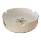 White and green porcelain ashtray with floral pattern from Hollóháza, with gold trim, 1960s.