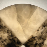 Rainbow wall lamp in alabaster and marble in the taste of Angelo Mangiarotti.