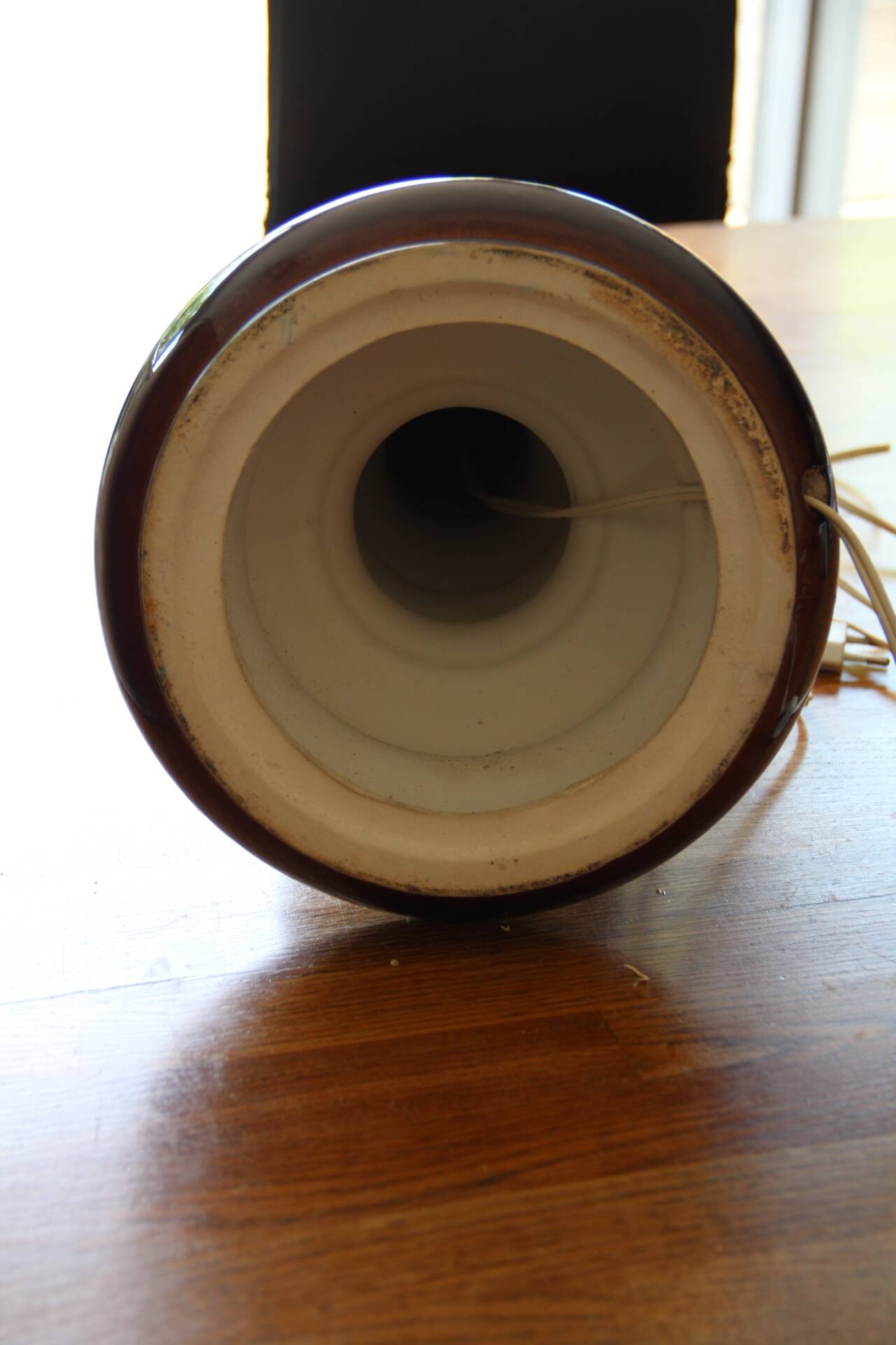Large vintage ceramic lamp base