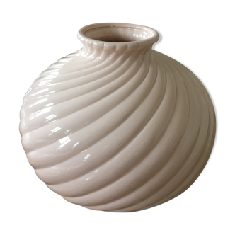Large pink vase art deco