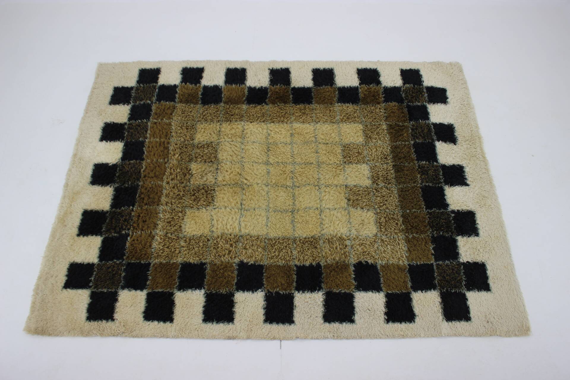 Tapis abstrait en laine des années 1960 par Hojer Eksport Wilton, Danemark
