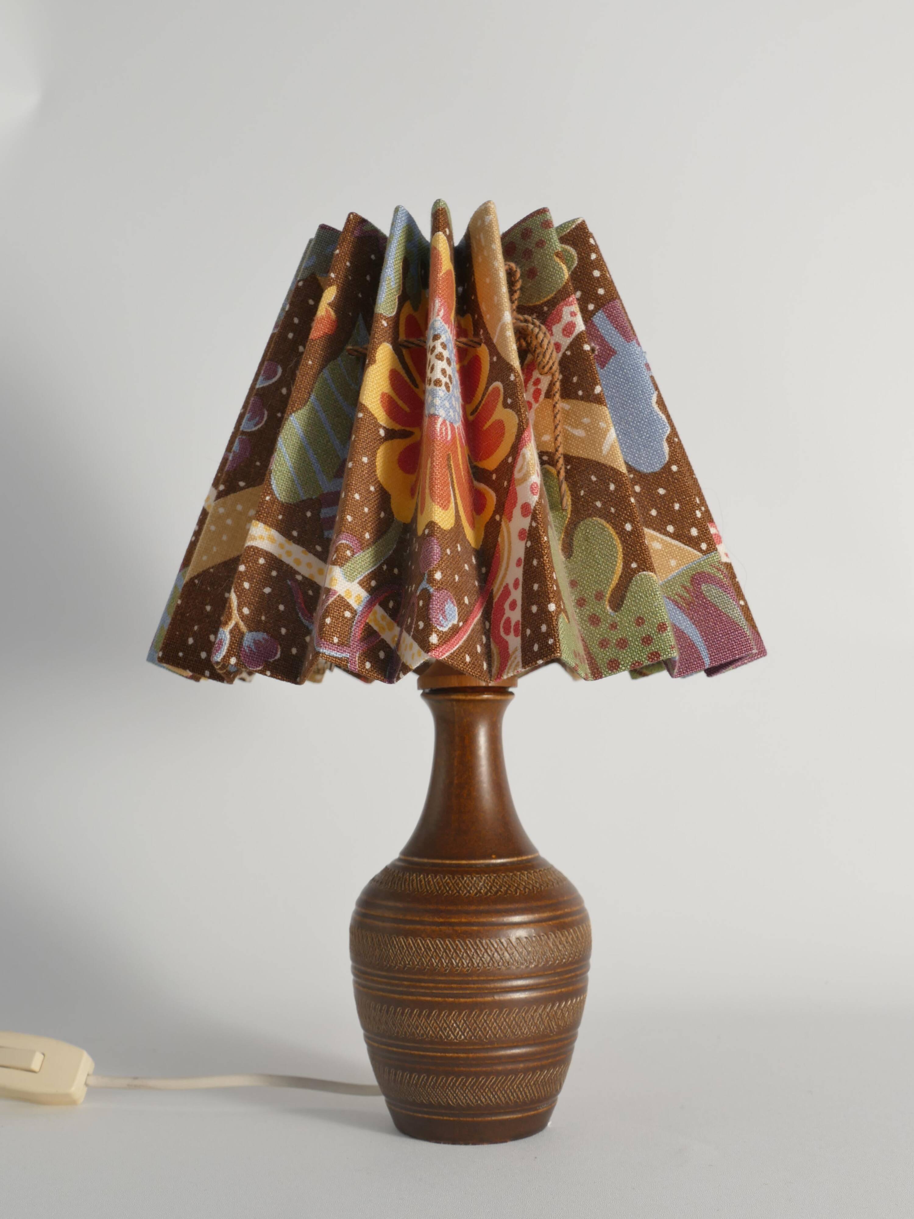 Brown Stoneware Table Lamp, Model number 59617, by Scheurich West Germany 1960s