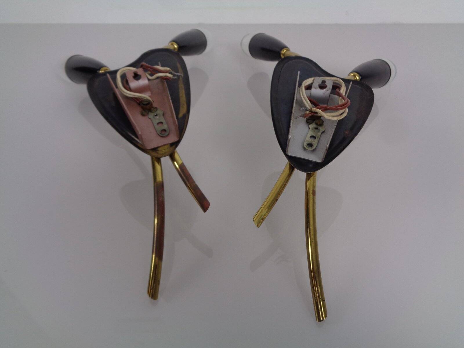 Mid-Century Modern German Wall Lamps, 1950s, Set of 2