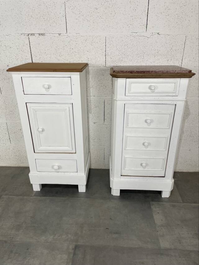 Pair of old bedside tables