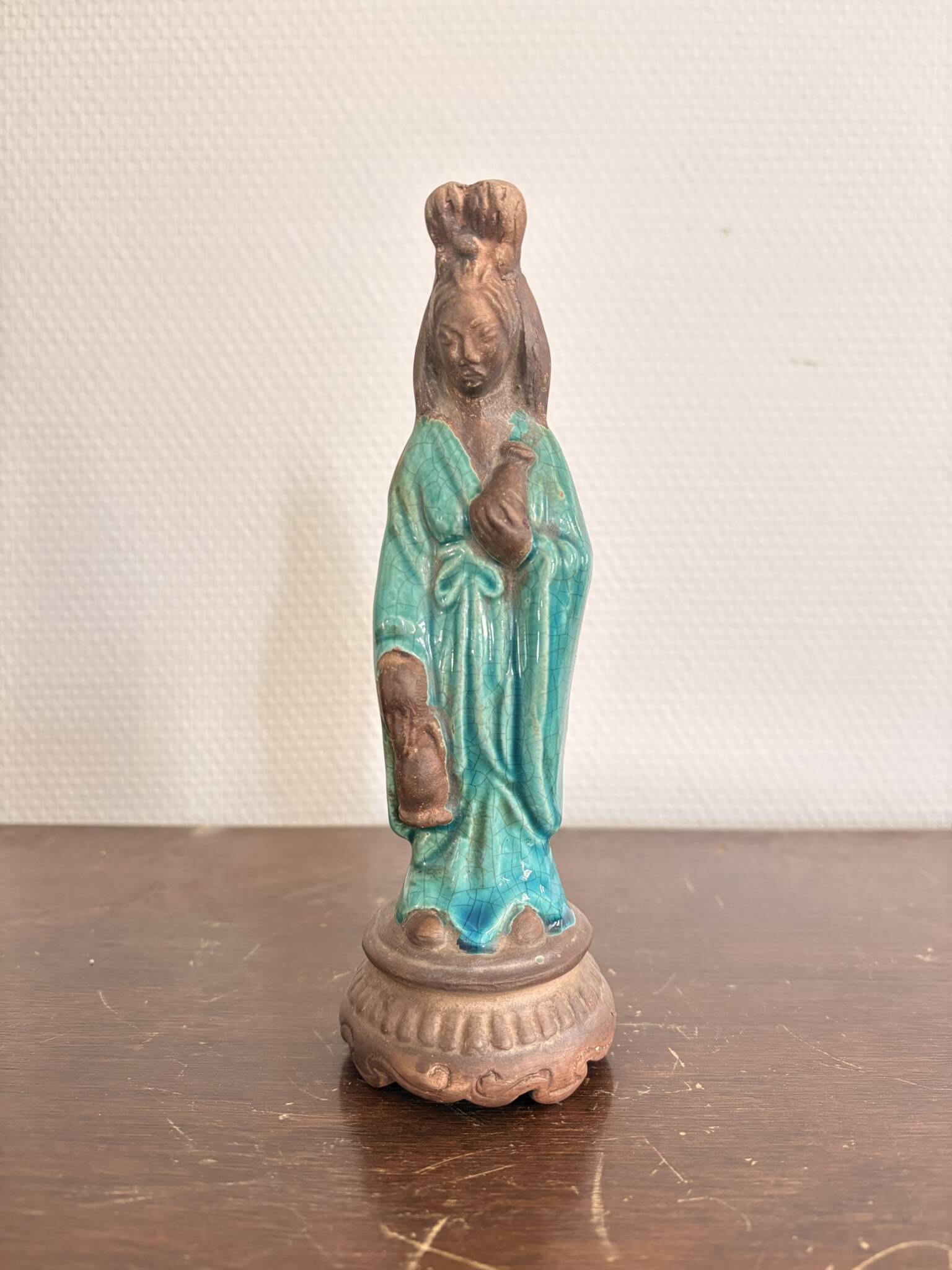 Sculpture of Guanyin Kuan Yin Chinese Buddhist Buddha Qing China