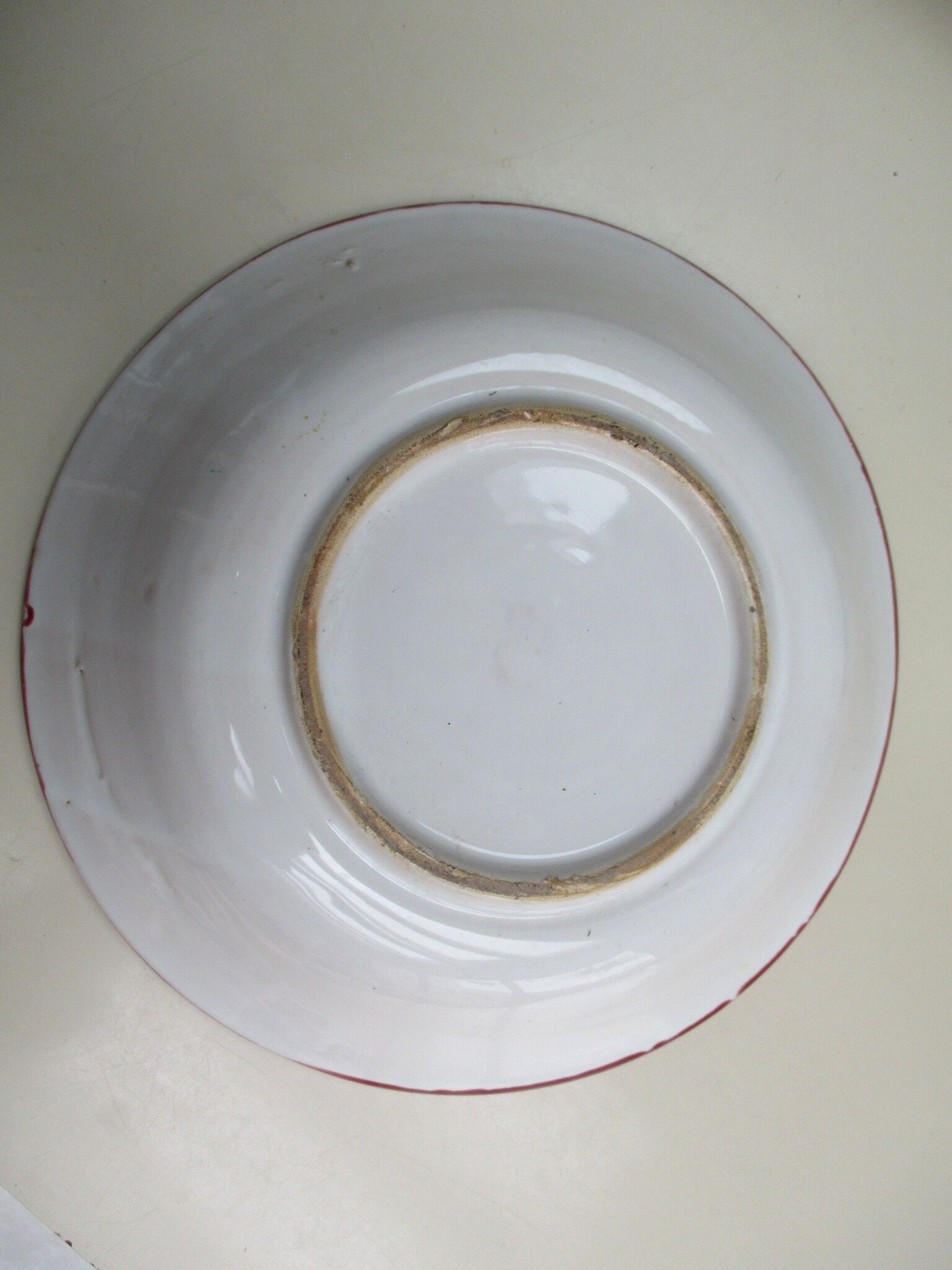 Hand-decorated ceramic plate - sun