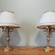 Pair of gilded bronze bedside lamps