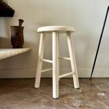 White wooden stool