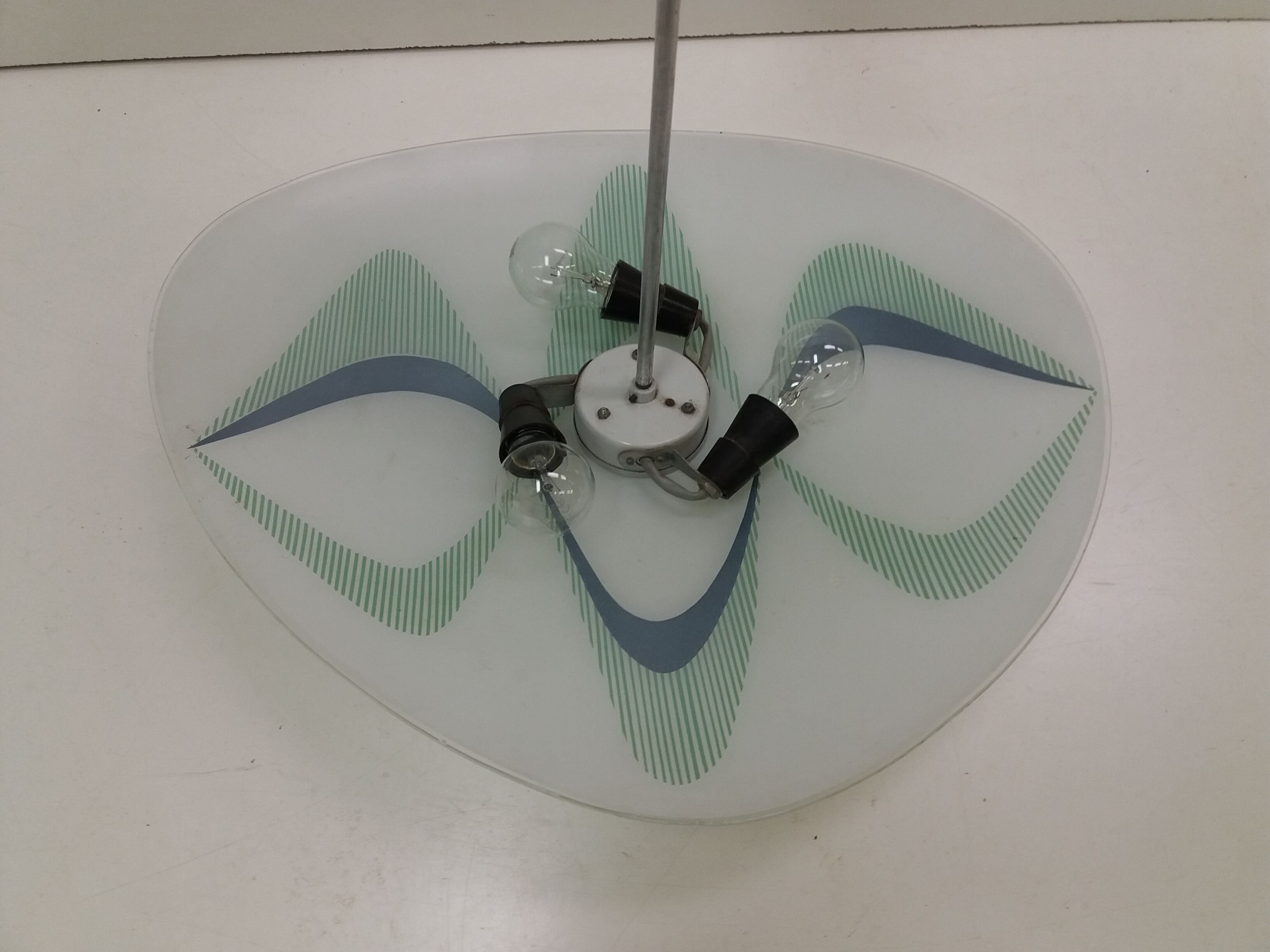 Mid-century design glass pendant/Napako, 1960's.