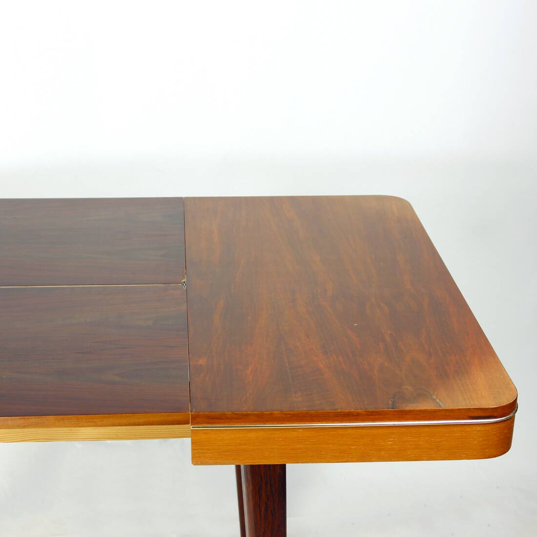 Extendable Square Dining Table In Walnut By Jitona, Czechoslovakia 1968