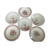 Set of 6 Sarreguemines plates and wolf mill