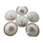 Set of 6 Sarreguemines plates and wolf mill