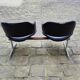 Two Double chairs armchairs leather benches Geoffrey Harcourt Artifort 60s